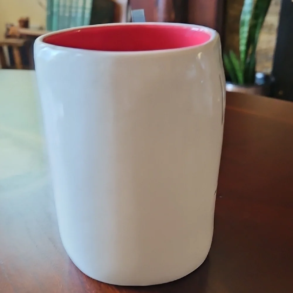 Rae Dunn World's Best Teacher Mug with Keychain Red Interior NWT